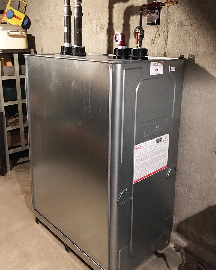 Installed Roth Oil Tank from Nydam Oil